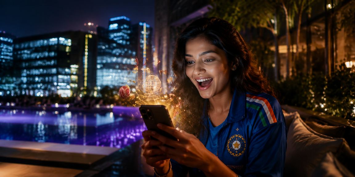 Active cricket betting scene in India during evening